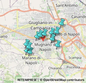 Mappa Via Martiri D'Ungheria, 80018 Mugnano di Napoli NA, Italia (1.28385)