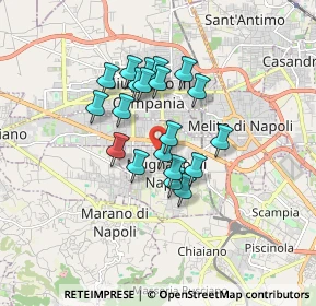 Mappa Via Martiri D'Ungheria, 80018 Mugnano di Napoli NA, Italia (1.38)