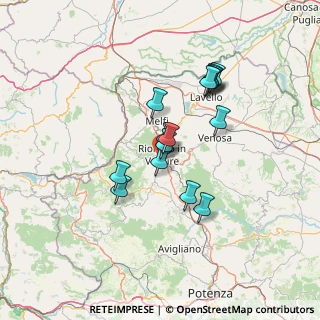 Mappa Via degli Scalpellini-zona artigianale, 85028 Rionero In Vulture PZ, Italia (11.96)