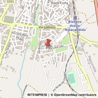 Mappa Via levi carlo, 85028 Rionero in Vulture, Potenza (Basilicata)