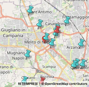 Mappa Via Alessandro Volta, 80017 Melito di Napoli NA, Italia (2.46667)