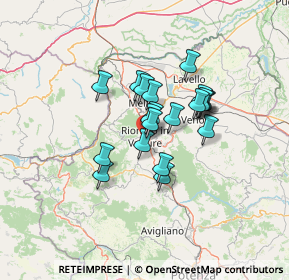 Mappa Via Gioacchino Rossini, 85028 Rionero In Vulture PZ, Italia (9.94)