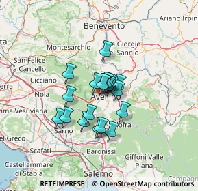 Mappa Via Raffaele Pirone, 83100 Avellino AV, Italia (8.805)