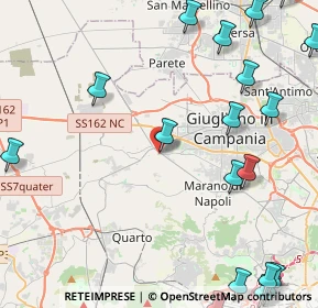 Mappa Via Giuseppe Garibaldi, 80019 Qualiano NA, Italia (7.0755)