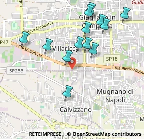 Mappa Via Dante Alighieri, 80010 Villaricca NA, Italia (1.09077)