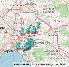 Mappa Via Giuseppe Mazzini, 80038 Pomigliano d'Arco NA, Italia (7.44923)