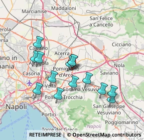 Mappa Via Giuseppe Mazzini, 80038 Pomigliano d'Arco NA, Italia (6.95857)
