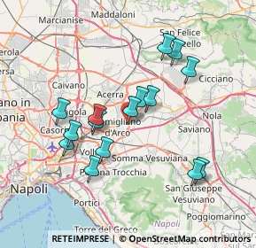 Mappa Via Giuseppe Mazzini, 80038 Pomigliano d'Arco NA, Italia (7.21667)