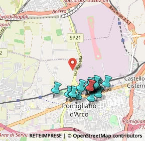 Mappa Centro sportivo Giuseppe Leone, 80038 Pomigliano D'arco NA, Italia (0.903)