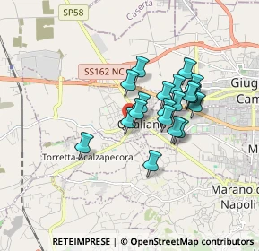 Mappa Via Sottotenente Capocotta, 80019 Qualiano NA, Italia (1.3945)