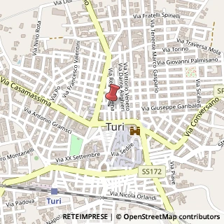 Mappa Piazza Aurelio Cisternino, 13, 70010 Turi, Bari (Puglia)