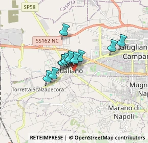 Mappa Via Giuseppe Mazzini, 80019 Qualiano NA, Italia (1.14583)