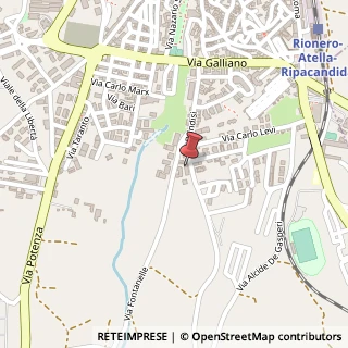 Mappa Via Brindisi, 62, 85028 Rionero in Vulture, Potenza (Basilicata)