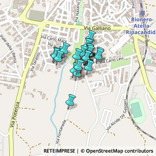 Mappa Via Fontanelle, 85028 Rionero in Vulture PZ, Italia (0.14321)