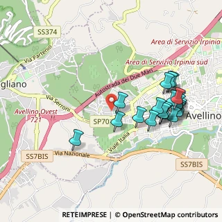 Mappa Via Gaetano Oliviero, 83100 Avellino AV, Italia (1.076)