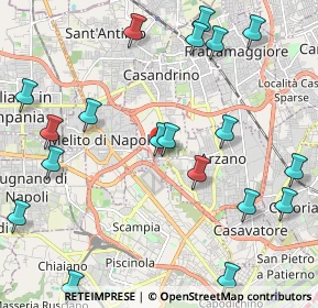 Mappa Via Melitiello, 80144 Melito di Napoli NA, Italia (2.8845)