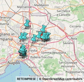 Mappa Via de Curtis, 80038 Pomigliano d'Arco NA, Italia (6.8945)
