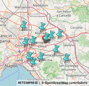 Mappa Via Cagliari, 80038 Pomigliano d'Arco NA, Italia (6.01923)