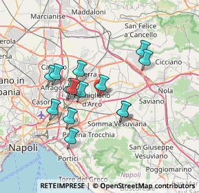 Mappa Via Yitzhak Rabin, 80038 Pomigliano d'Arco NA, Italia (6.57357)