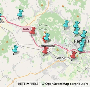 Mappa Via V. Caldarelli, 06073 Corciano PG, Italia (5.46643)