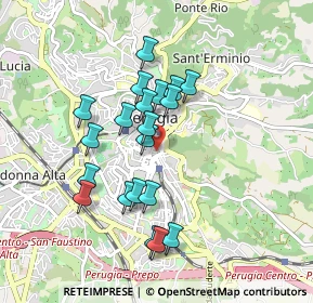 Mappa Sotto le scalette di Sant'Ercolano, 06121 Perugia PG, Italia (0.82)