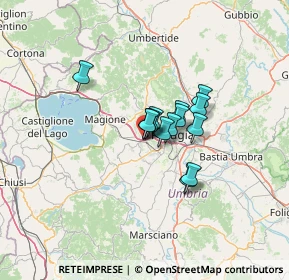 Mappa Via Martiri dei Lager, 06073 Corciano PG, Italia (7.58714)