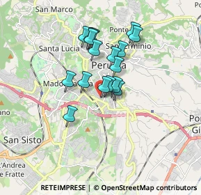 Mappa Via della Concordia, 06100 Perugia PG, Italia (1.36353)