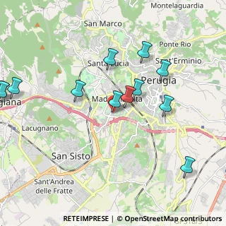 Mappa Via Thaon di Revel Paolo, 06128 Perugia PG, Italia (2.34167)