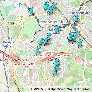 Mappa Via Thaon di Revel Paolo, 06128 Perugia PG, Italia (0.6)