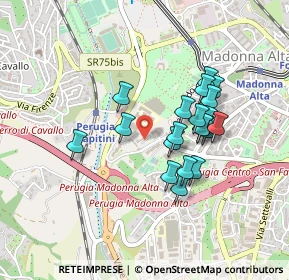 Mappa Via Giovanni Battista Pontani, 06128 Perugia PG, Italia (0.384)