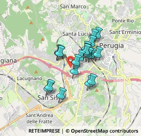 Mappa Via Giovanni Battista Pontani, 06128 Perugia PG, Italia (1.256)