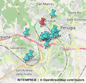 Mappa Via Giovanni Battista Pontani, 06128 Perugia PG, Italia (1.205)