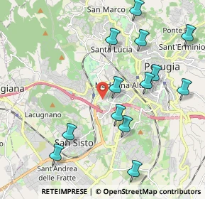 Mappa Via Giovanni Battista Pontani, 06128 Perugia PG, Italia (2.33769)