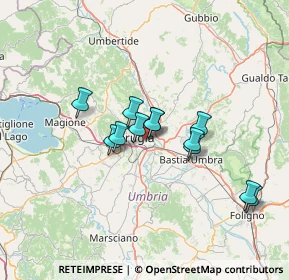 Mappa Via delle Cove, 06126 Perugia PG, Italia (10.83667)