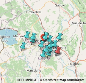 Mappa Via delle Cove, 06126 Perugia PG, Italia (9.82706)
