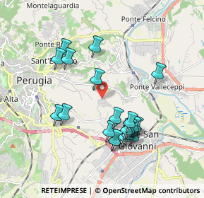 Mappa Via delle Cove, 06126 Perugia PG, Italia (1.8805)