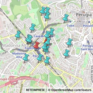 Mappa Via M. Angeloni, 06121 Perugia PG, Italia (0.4515)