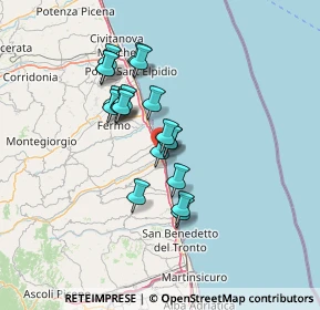 Mappa Via W. A. Mozart, 63824 Marina di Altidona FM, Italia (11.0505)