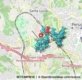 Mappa Via Guerriero Guerra, 06128 Perugia PG, Italia (0.639)