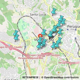Mappa Via Guerriero Guerra, 06128 Perugia PG, Italia (0.8775)
