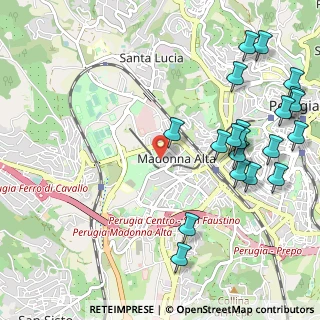 Mappa Via Guerriero Guerra, 06128 Perugia PG, Italia (1.389)