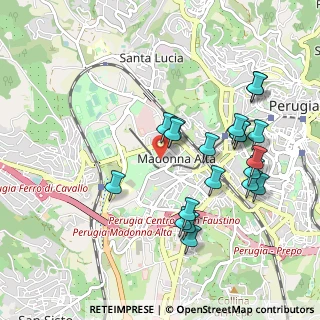 Mappa Via Guerriero Guerra, 06127 Perugia PG, Italia (1.0255)