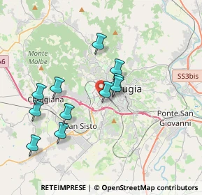 Mappa Via Guerriero Guerra, 06128 Perugia PG, Italia (3.51636)
