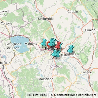 Mappa Via Guerriero Guerra, 06127 Perugia PG, Italia (6.47545)