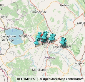 Mappa Via Guerriero Guerra, 06128 Perugia PG, Italia (6.3725)