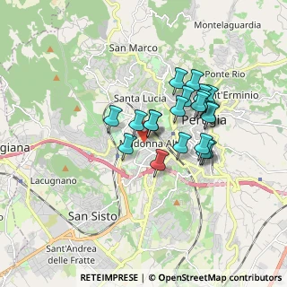 Mappa Via Guerriero Guerra, 06128 Perugia PG, Italia (1.4335)