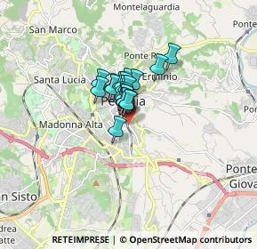 Mappa Viale Roma, 06121 Perugia PG, Italia (0.8225)