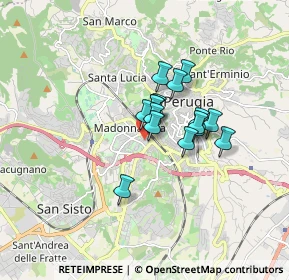Mappa Via Bellocchio, 06128 Perugia PG, Italia (1.07438)