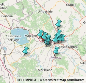 Mappa Via Fosse Ardeatine, 06073 Corciano PG, Italia (7.97467)