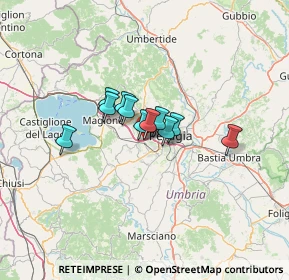 Mappa Via Fosse Ardeatine, 06073 Corciano PG, Italia (7.60364)